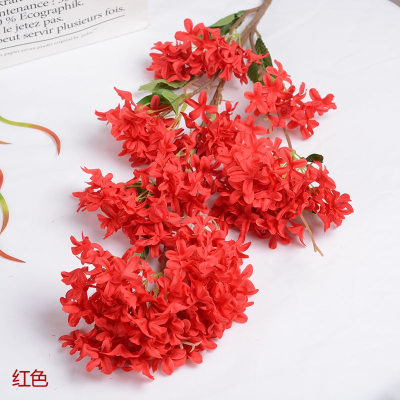 婚庆仿真花丁香花 加密十字樱花装饰花婚庆插花拱门会场布置假花