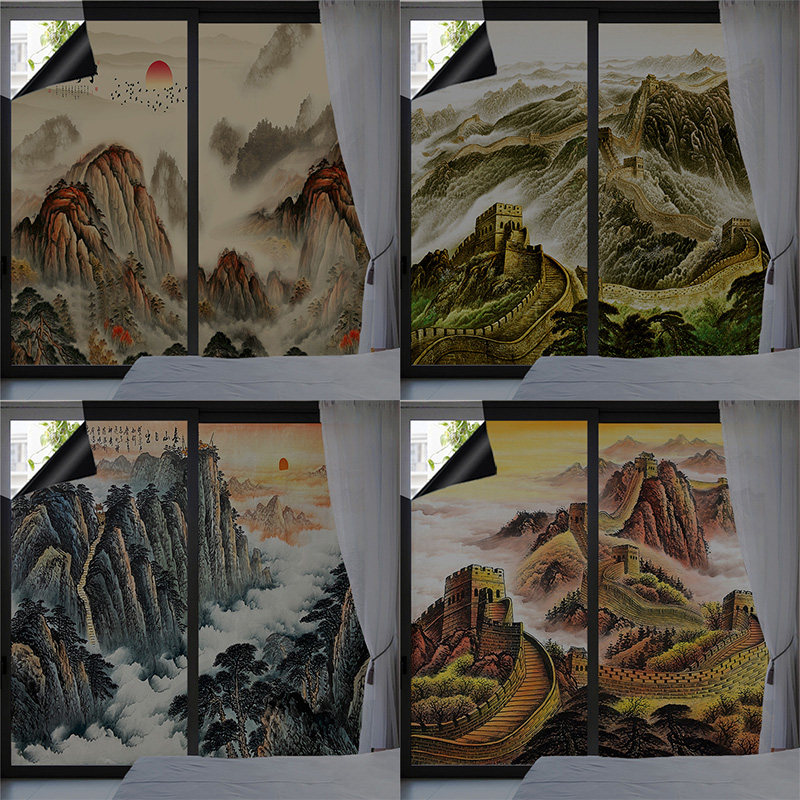 全遮光隔热防晒神器防窥视防走光玻璃贴纸门窗户磨砂贴膜有山无水,家居饰品,玻璃膜/贴,淘宝优惠券,粉丝福利购,淘宝优惠卷