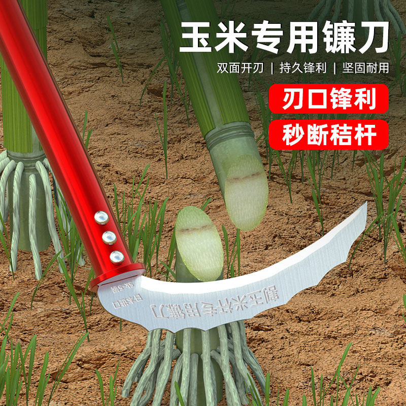 割玉米专用镰刀户外苞米连刀高粱小麦豆子秸秆割草刀农用神器杆砍