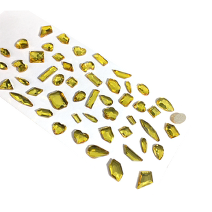 DANA30颗金黄色网红爆款 2件包邮平底异形贴片美甲指尖饰品混装钻