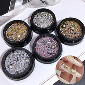 DANA小灵蛇材料包锆石款 尖底水滴4 6mm马眼钻石蛇形蛇年美甲饰品