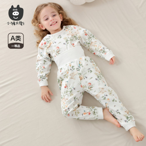 小猪大卫春秋纯棉高腰内衣套装