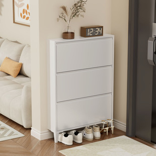 12cm超薄鞋柜家用门口钢制大容量收纳柜入户门玄关翻斗柜极窄鞋柜