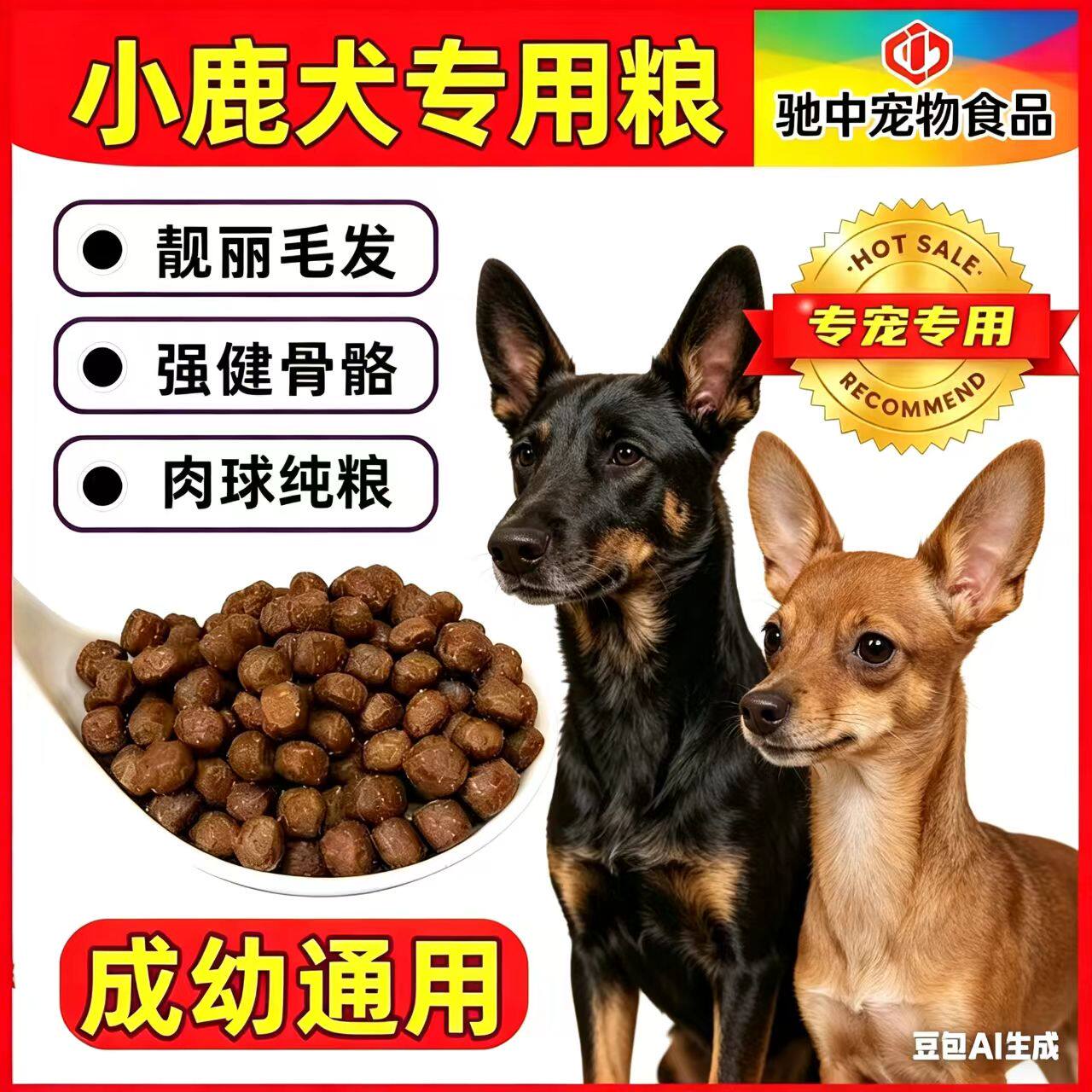 小鹿犬专用狗粮10斤装幼犬成犬京巴犬博美小型犬专用狗粮大小通用