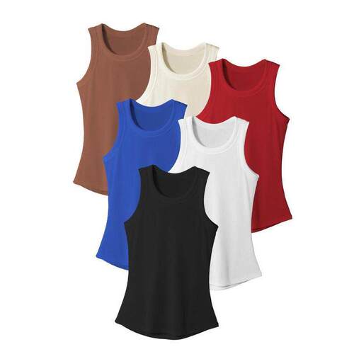 L 42255 Women's solid sports tank top 女士纯色运动背心