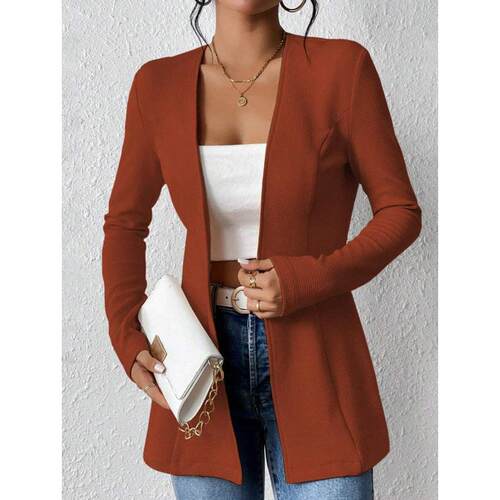 Y 14184 V-neck single button blazer V领一粒扣纯色小西装