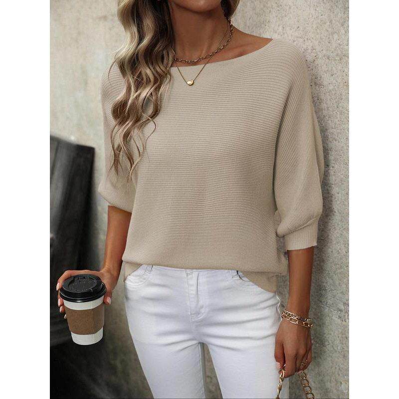 M 68034 Off-shoulder Batwing Sweater 露肩蝙蝠袖毛衣