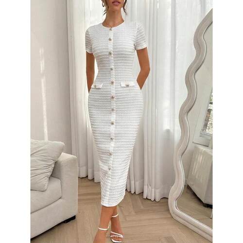 E 55384 Women Daily Wear Dress Casual Formal Wear休闲连衣裙