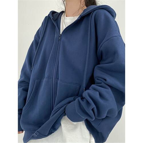 N 39031 Oversize Fish Scale Zip Hoodie 鱼鳞宽松卫衣