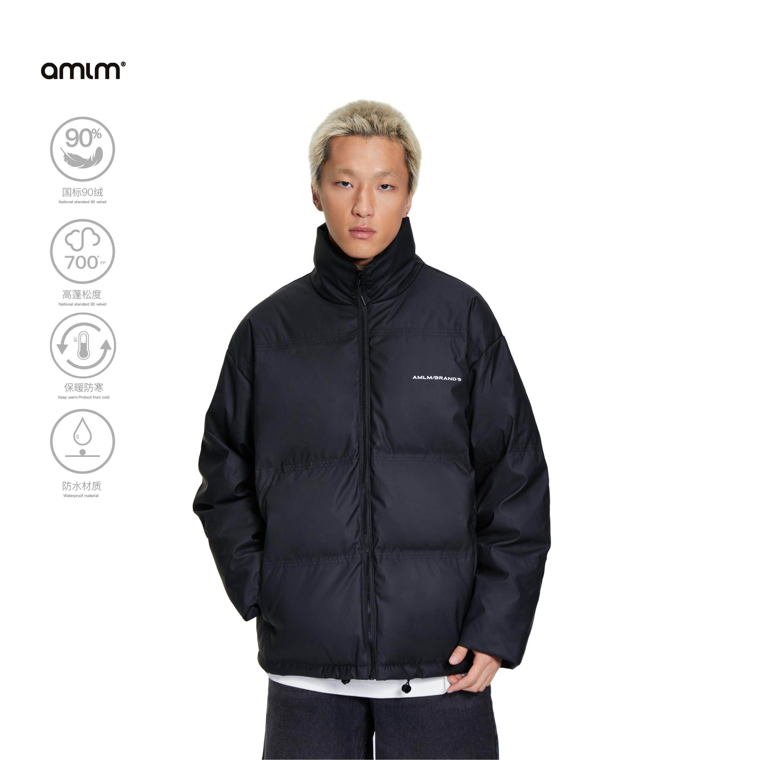 AMLM加绒加厚白鸭绒羽绒服冬季图片