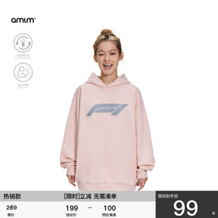 AMLM 基础复古4色LOGO连帽宽松套头卫衣情侣潮秋冬 恒温保暖新款