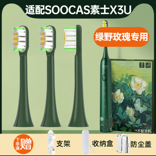 盼恒适配素士X3U电动牙刷头SOOCAS梵高博物馆联名款野玫瑰替换头-封面