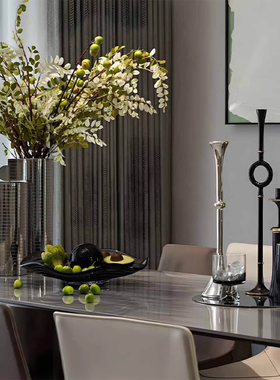 E-Pin 逸品家居软装样板房餐厅桌面摆件装饰设计搭配花器烛台托盘