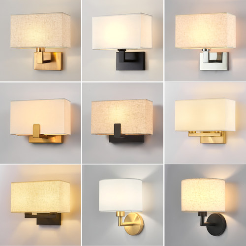 新款酒店床头壁灯led卧室美式