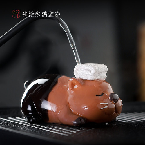 遇水变色创意卡通茶宠摆件