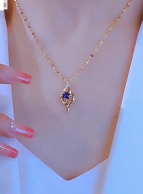 新款女新款钛钢一见倾心小众爆款饰品网红简约气质颈链支持百搭