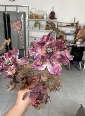 热缩荷花花发簪汉服发饰热缩片发簪头饰发簪全新可选主体
