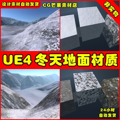 UE4冬天冰天UE5雪地场景 Winter Ground Pack