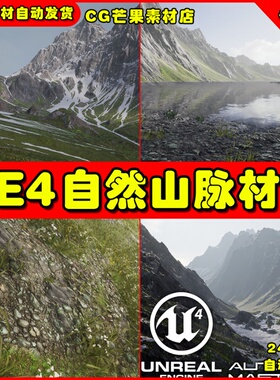 UE4山脉UE5环境材质 Auto Landscape Master Material Pack V1