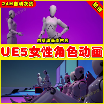 UE5 Female Mocap Animation Pack Vol1 女性人物角色动作动画5.2