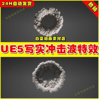 UE5 Realistic Shockwaves 2d Effects Pack 写实冲击波特效5.0