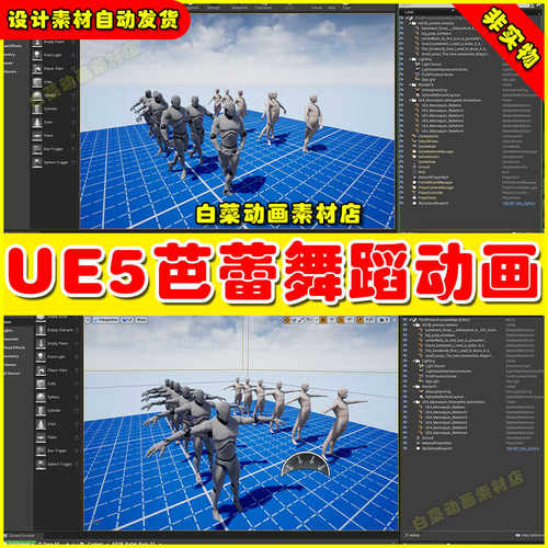 UE4 UE5 AKOB Ballet Motion Capture Pack 01芭蕾舞舞蹈人物动画