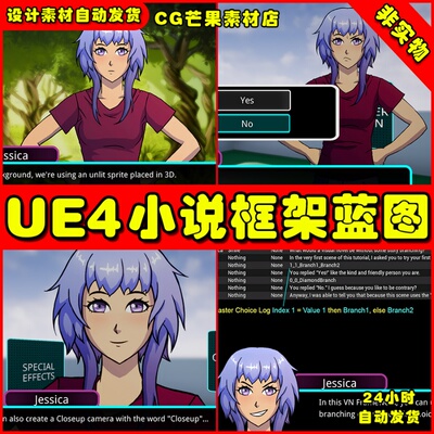 UE4视觉小说UE5蓝图 Visual Novel Framework - Full System