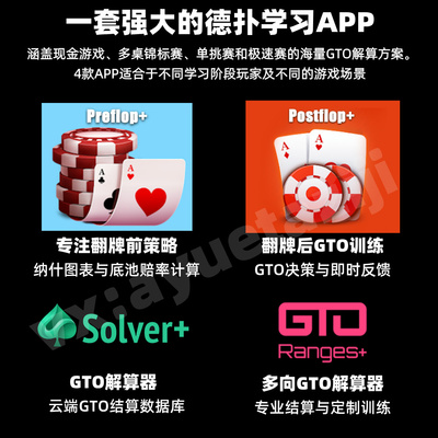 德州扑克GTO训练学习app范围表策略gtowizard手机版Piosolver软件