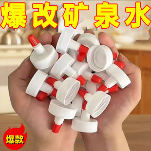 矿泉水瓶盖尖嘴转换头密封盖万能型防漏油壶塑料直嘴长嘴替换盖帽