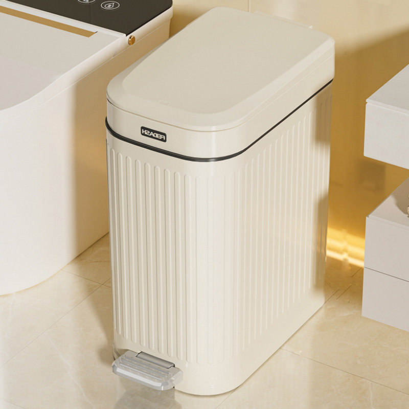 垃圾桶家用2024新款厕所化妆室大容量带脚踏带盖子脚踩纸篓客厅厨