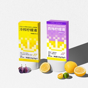 【直播推荐】柠檬共和国冷榨柠檬液NFC柠檬汁低糖0脂冲饮33g*7条