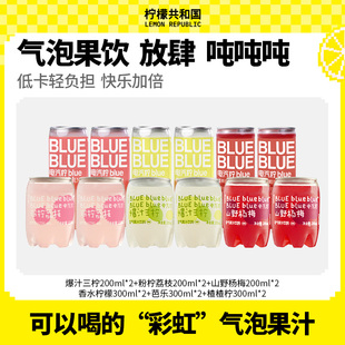 柠檬共和国荔枝杨梅三柠檬汁迷你气泡水果汁饮料解腻汽水品