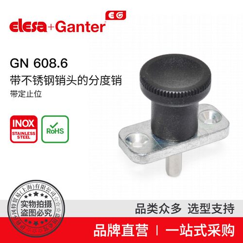 Elesa Ganter伊莉莎冈特 GN 608.6不锈钢销头分度销 带定止位