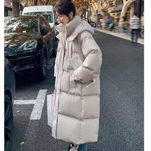 oversize加厚棉服女长款韩系宽松学生棉衣外套2023年新潮棉袄过膝