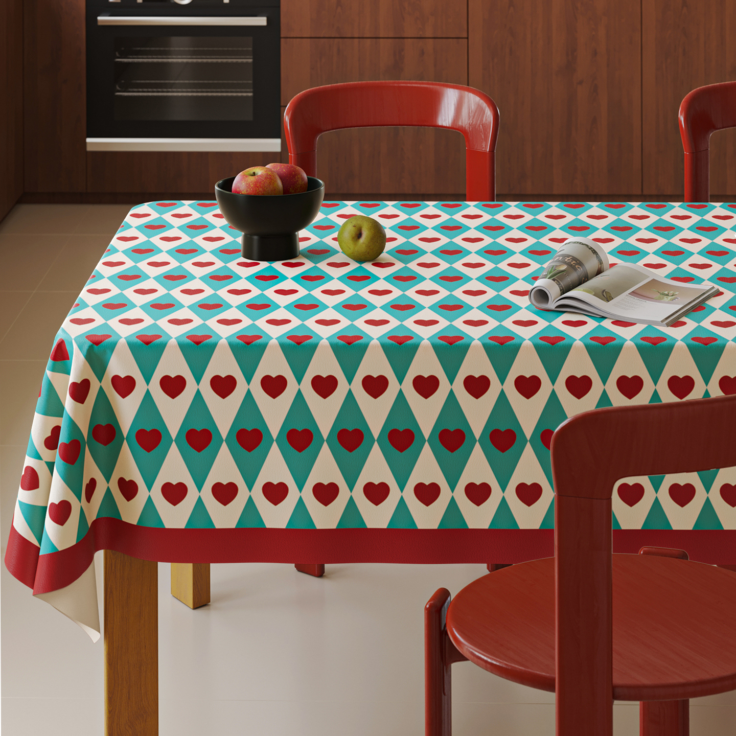 多巴胺桌布小羊皮防水防油免洗餐桌垫防污隔热桌面保护垫茶几桌布