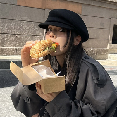 fever同款英伦风黑色小众贝雷帽子女秋冬显脸小羊毡帽毛呢画家帽