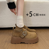 春季 乐福0127z 一脚蹬扣带休闲包鞋 松糕厚底增高勃肯鞋 女2026新款