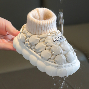 儿童棉拖鞋2025新款女童高帮冬季居家用厚底室内防滑保暖男孩包跟