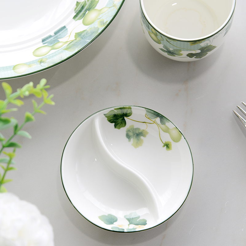 金岚玉骨瓷4英寸酒店莲花小碟子