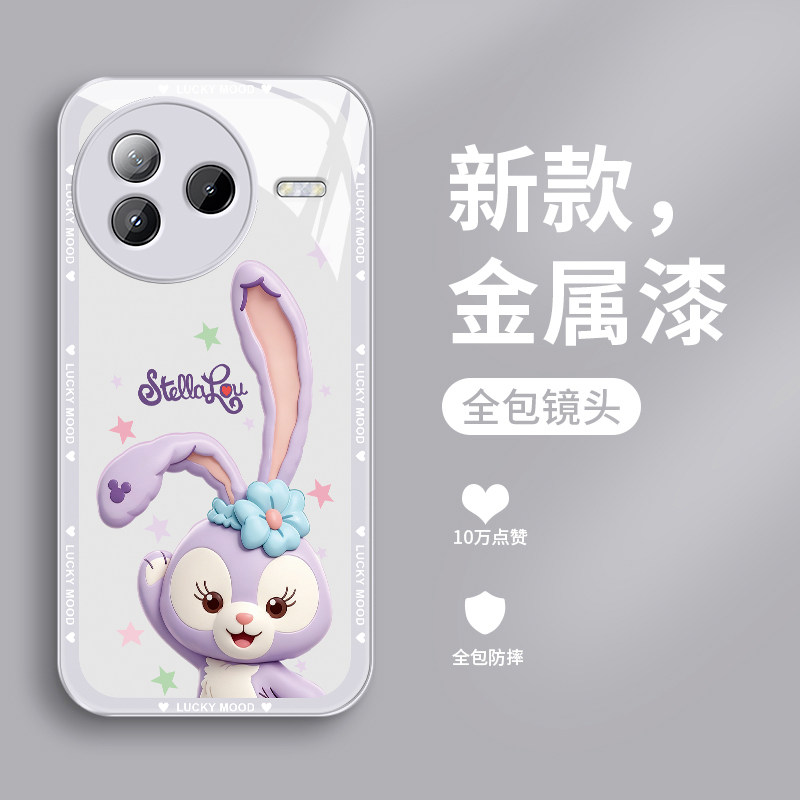 适用小米civi5pro手机壳新款civi4pro液态玻璃保护套civi1s卡通星黛露c1v13超薄可爱女款mix4镜头全包防摔