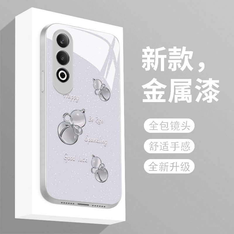 玉葫芦适用oppok12plus手机壳新款液态玻璃K12PLUS保护套PKS110直边个性创意0pp0k12p网红女潮牌简约硬壳