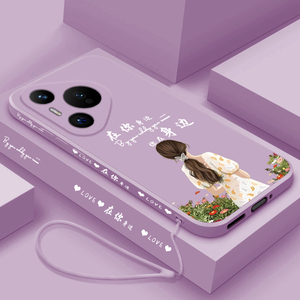 在你身边适用华为pura80手机壳网红新款个性创意PURA80Pro+保护套八十液态时尚潮流女款p80ultra镜头全包防摔