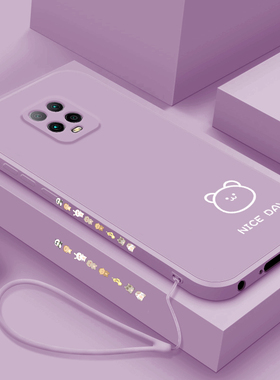 小米红米10X手机壳新款Redmi10XPro液态硅简约小熊小兔软壳女创意防摔全包超薄mi10x手机套高级网红5g男外壳