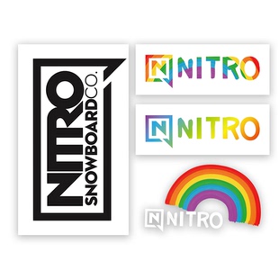 NITRO尼卓彩虹贴纸滑雪板单板头盔镂空贴纸马库斯联名儿童贴纸