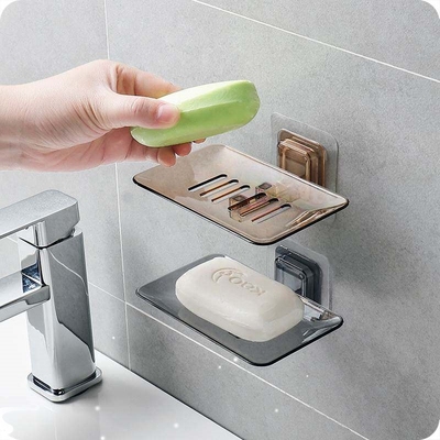 Soap Rack No Drilling Wall Mounted Double Layer Soap Holder