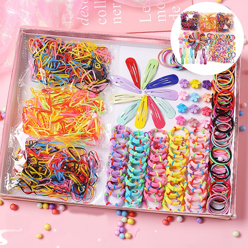 Popular hairpin rubber band simple headdress hair rope 1 set