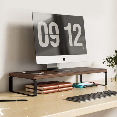 Desktop computer monitor lift stand office desktop shelf