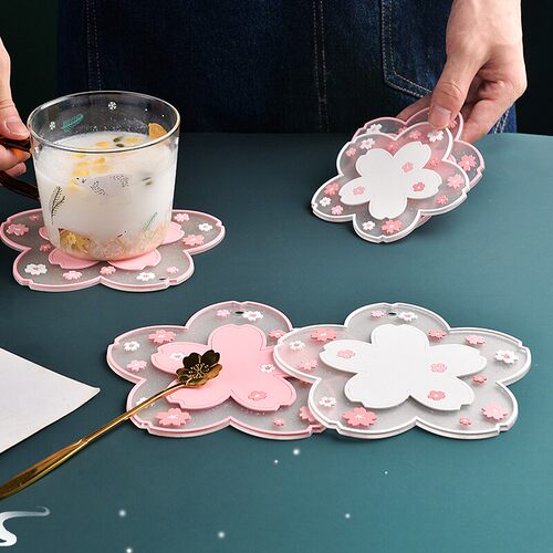 Cherry Blossom Coaster Insulation Mat Non-Slip Mat Household
