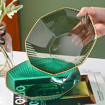 1PCS Table Plates for Serving Plates Dinnerware PET Partitio