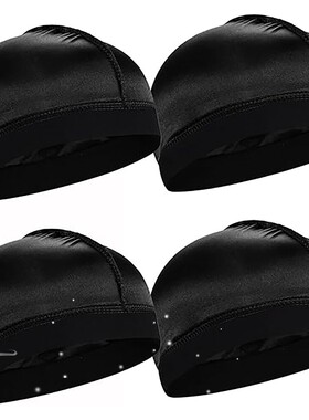 Solid Color Wave Caps With Durag for Men Headwear Soft Elast